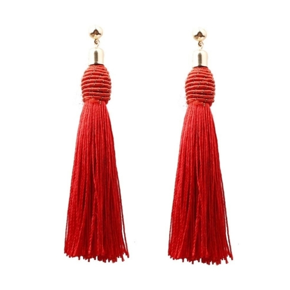 Jewelry - Cute Red Tassel Earrings